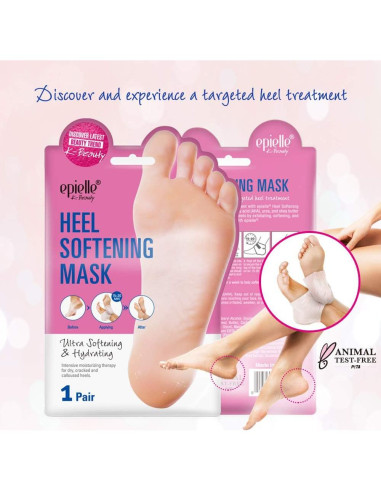 Máscara Suavizante de Talones Epielle | Hidratación Intensiva 4 Pzas