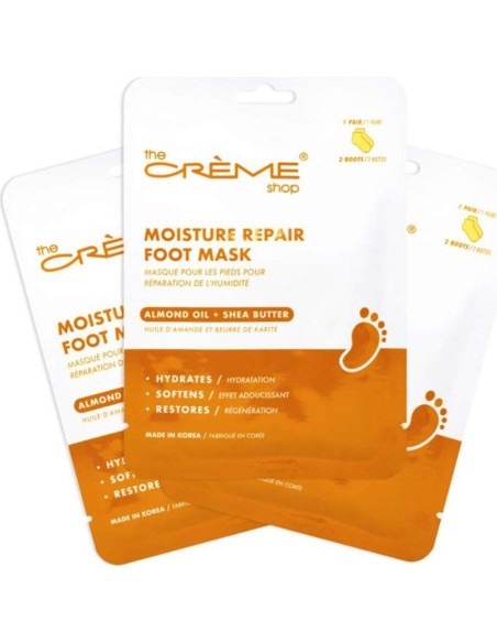 Máscara Hidratante para Pies The Crme Shop con Karité y Almendra