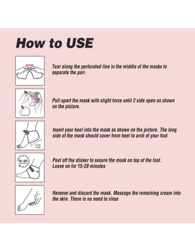 Máscara Suavizante de Talones Epielle | Hidratación Intensiva 4 Pzas