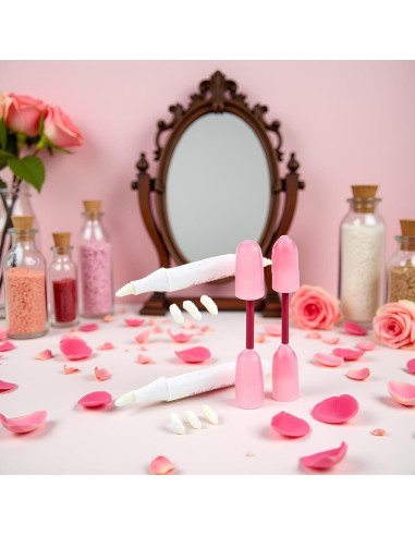 2 Piezas Lápiz Corrector de Esmalte Rosa YuanHolumid