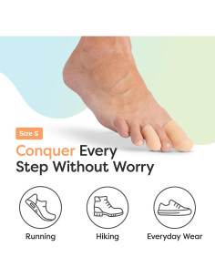 Protectores de Dedos de Gel ZenToes - Paquete de 6 Pequeños Beige 2