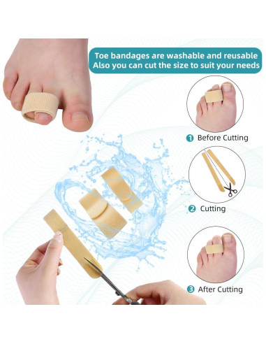 Separadores de Dedos Reutilizables Meidland Beige para Alineación