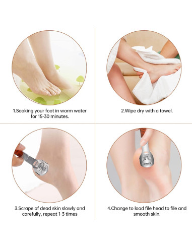 Juego de Lima y Raspador de Callos AEJMYS - 30 Cuchillas