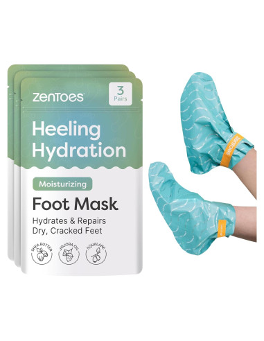 Máscara Hidratante para Pies ZenToes - 3 Pares, Aroma Vainilla