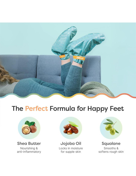 Máscara Hidratante para Pies ZenToes - 3 Pares, Aroma Vainilla