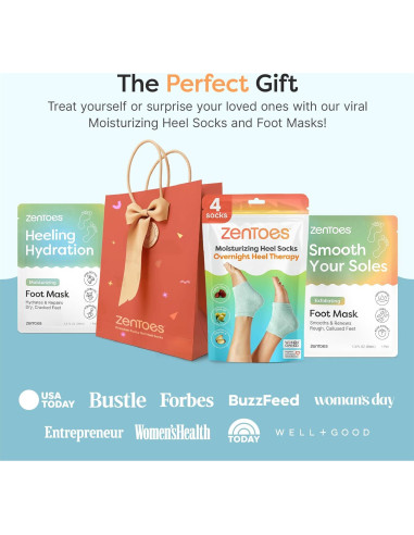 Máscara Hidratante para Pies ZenToes - 3 Pares, Aroma Vainilla