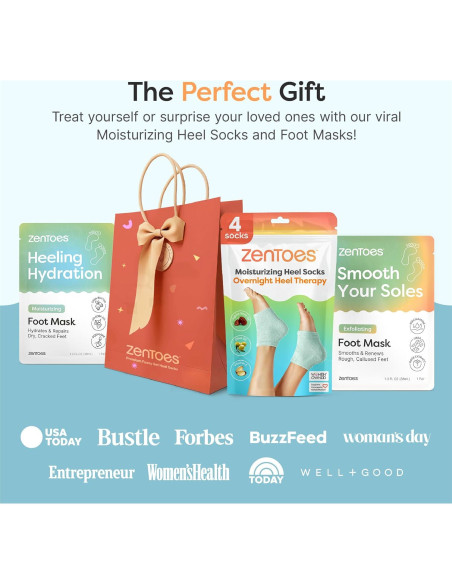 Máscara Hidratante para Pies ZenToes - 3 Pares, Aroma Vainilla