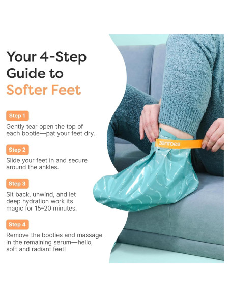Máscara Hidratante para Pies ZenToes - 3 Pares, Aroma Vainilla