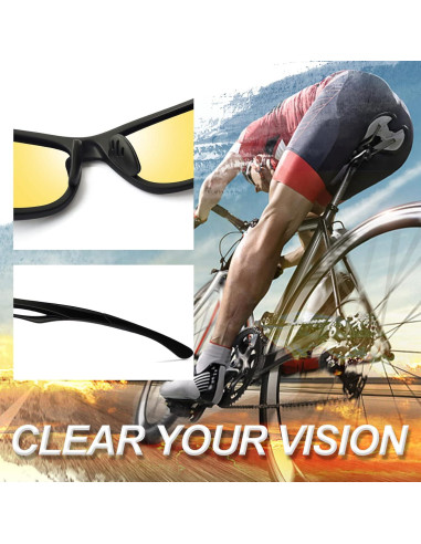 Gafas de sol deportivas Joopin UV400 visión nocturna unisex
