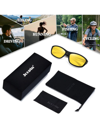 Gafas de sol deportivas Joopin UV400 visión nocturna unisex