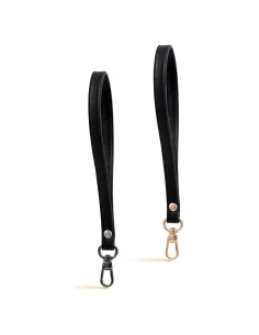 Correa de Muñeca 2 Pcs Heclia Cuero PU Negro 19 cm