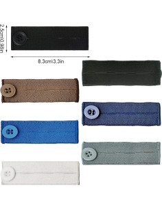 Juego de Extensores de Cintura ZYNERY 14 Piezas para Pantalones 2