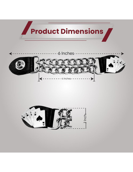 Extensores de Chaleco de Motocicleta Unisex - Cadenas de Cromo