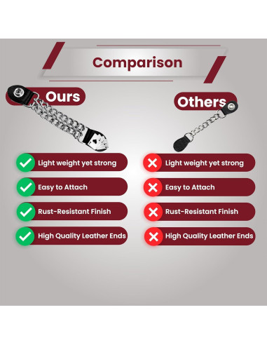 Extensores de Chaleco de Motocicleta Unisex - Cadenas de Cromo