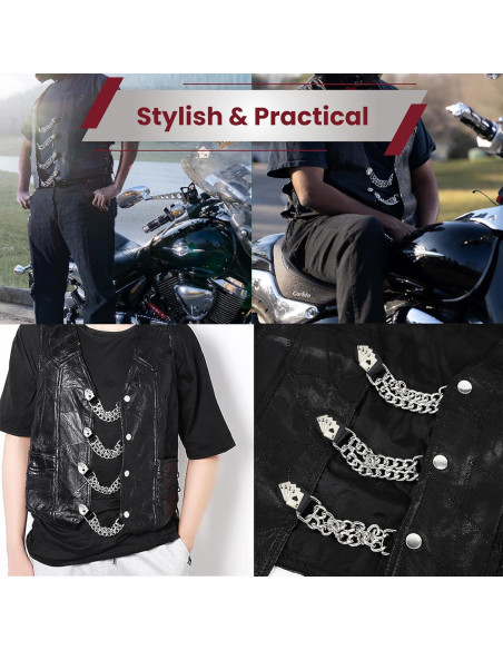 Extensores de Chaleco de Motocicleta Unisex - Cadenas de Cromo