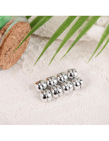 8 Alfileres Magnéticos para Hijab XIHIRCD Plateados 1.2cm