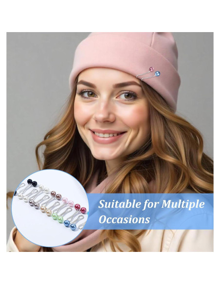 12 Clips para Hijab de Perlas ValueBargain - Accesorios Mujeres