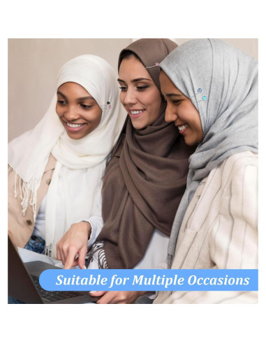 12 Clips para Hijab de Perlas ValueBargain - Accesorios Mujeres