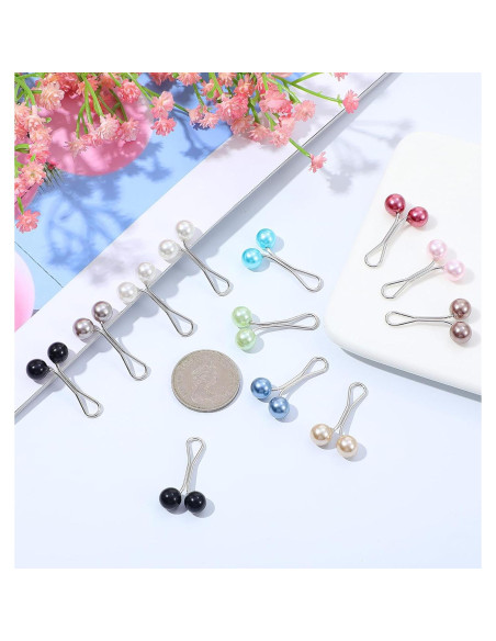12 Clips para Hijab de Perlas ValueBargain - Accesorios Mujeres