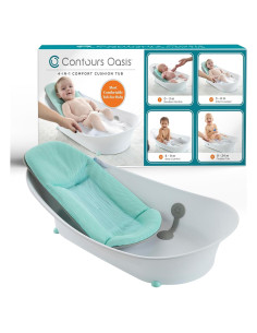 Bañera para Bebés Contours Oasis 4 en 1 - Azul y Blanco