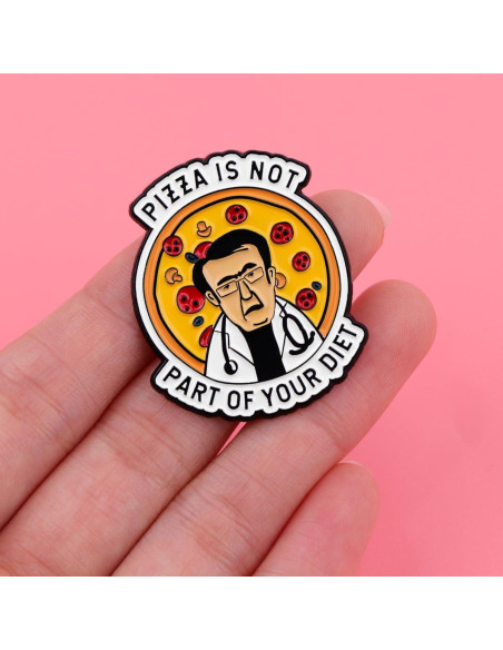 Pin Divertido Angyape No Te Vas a Morir de Hambre Amarillo