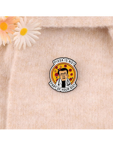 Pin Divertido Angyape No Te Vas a Morir de Hambre Amarillo