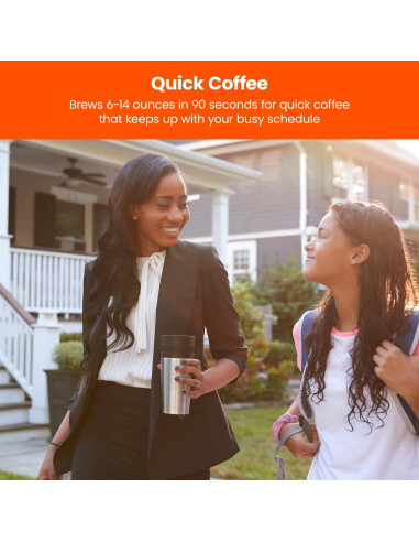 Cafetera Chefman InstaCoffee V2 1 Taza 177-354 ml Negra