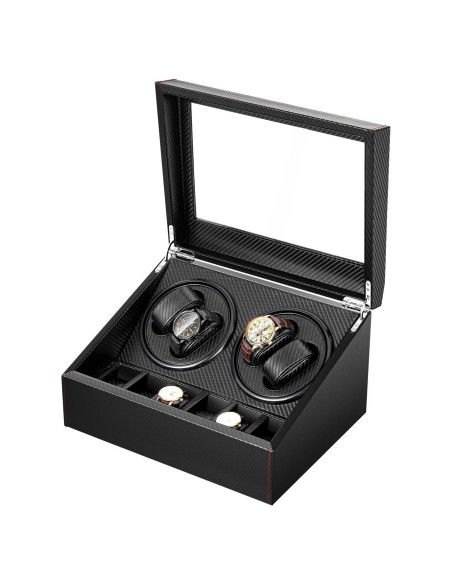 Enrollador de Relojes Automáticos CHEAA Fibra Carbono 4+6