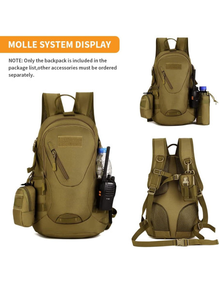 Mochila Táctica HUNTVP 20L Nylon 900D para Senderismo Mochila Táctica HUNTVP 20L Nylon 900D para Senderismo