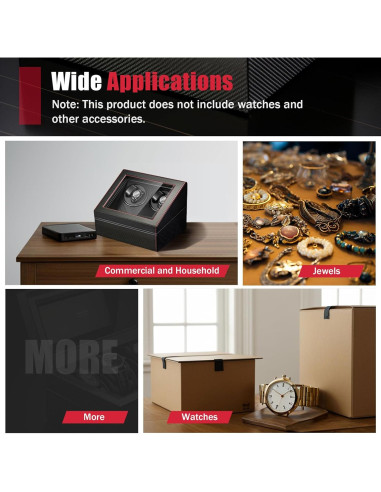 Enrollador de Relojes Automáticos CHEAA Fibra Carbono 4+6