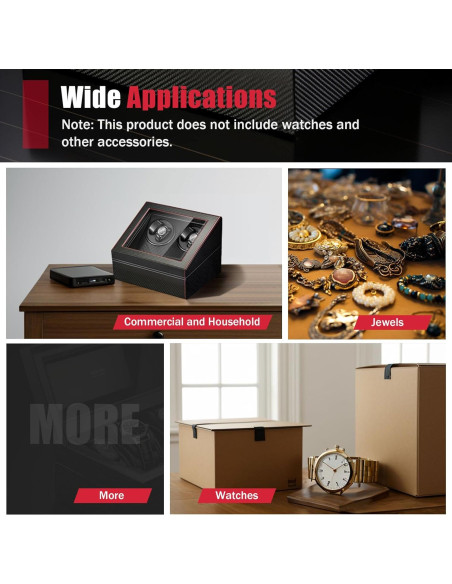 Enrollador de Relojes Automáticos CHEAA Fibra Carbono 4+6