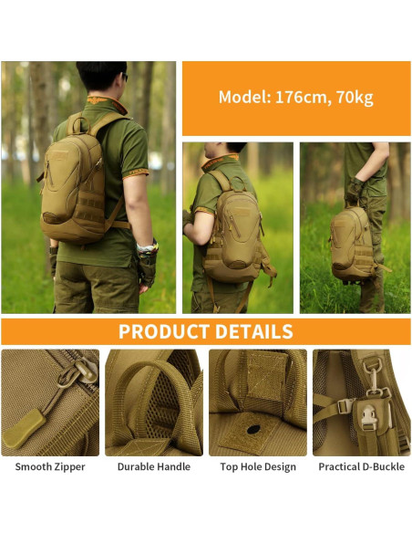 Mochila Táctica HUNTVP 20L Nylon 900D para Senderismo Mochila Táctica HUNTVP 20L Nylon 900D para Senderismo