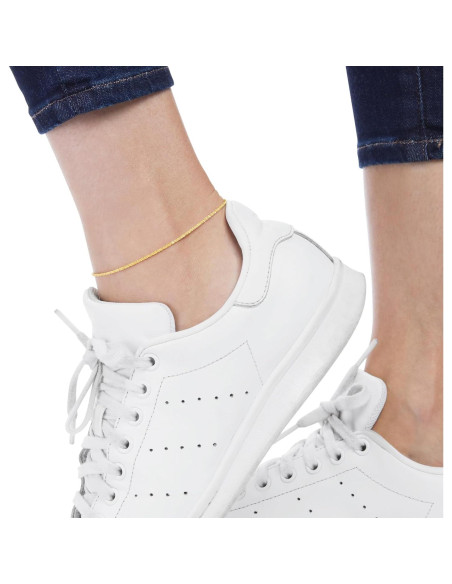 Conjunto de Tobilleras de Plata Esterlina y Oro 14K Amazon Essentials