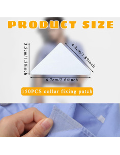 150 Soportes de Cuello Transparentes para Camisas Polo y Vestir 2
