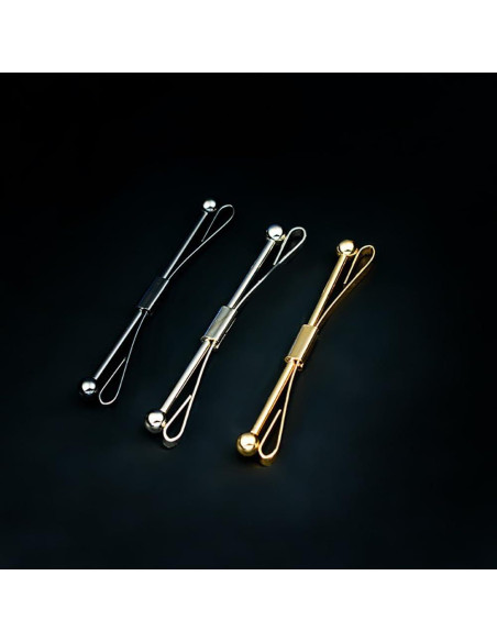 Clip de Corbata BFLCTTBD 3 Piezas Metal Oro Plata Negro