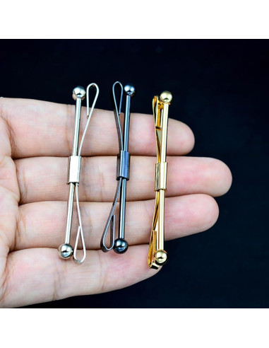 Clip de Corbata BFLCTTBD 3 Piezas Metal Oro Plata Negro