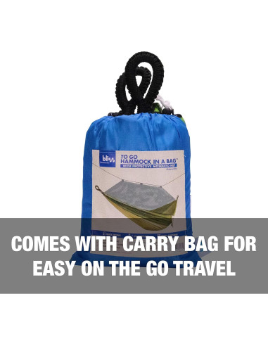 Hamaca Bliss BH-406XLS-N-MM con red y correas ajustables