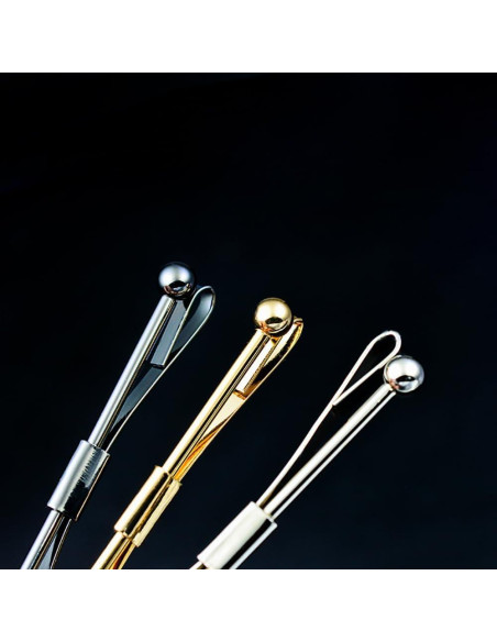 Clip de Corbata BFLCTTBD 3 Piezas Metal Oro Plata Negro