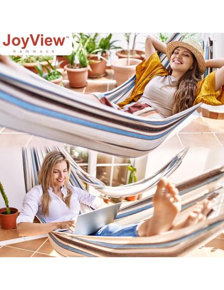 Hamaca JoyView Individual Algodón 200x100 cm Rayas Color