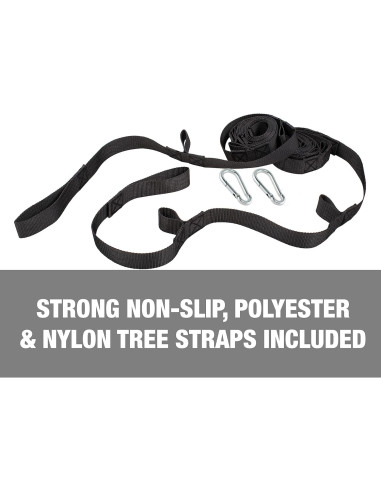 Hamaca Bliss BH-406XLS-N-MM con red y correas ajustables