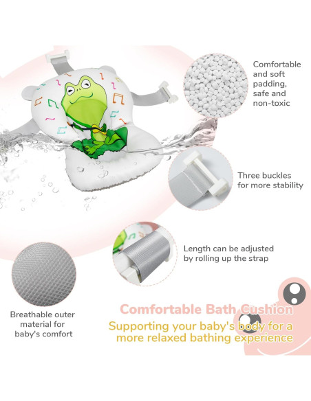 Bañera Plegable para Bebé Deanic Rosa con Toalla Suave