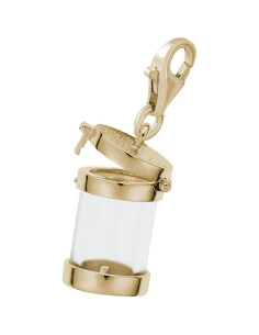 Encanto de Cápsula Rembrandt en Plata de Oro Amarillo 15.32mm 2