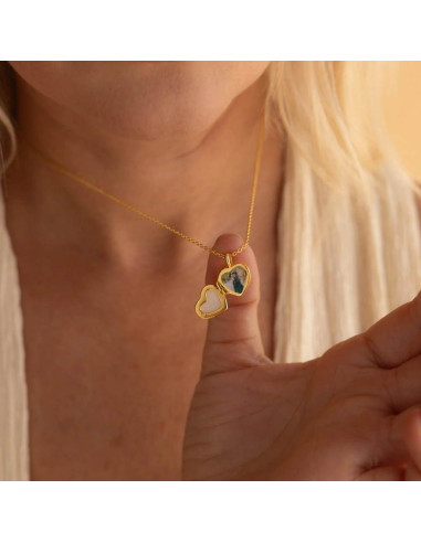 Collar Colgante de Foto Caitlyn Minimalist Plata 925 Oro 18K