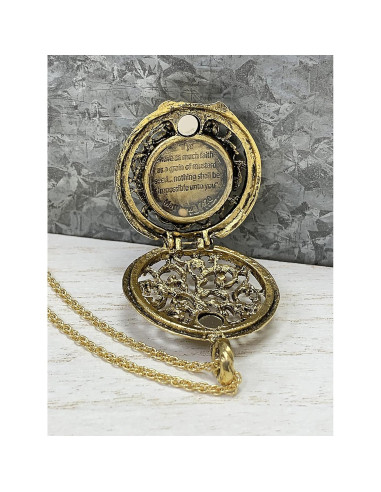 Colgante Locket de Moneda de Ángel Libertad Chile 61 cm