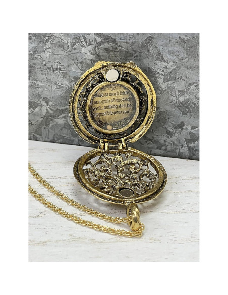 Colgante Locket de Moneda de Ángel Libertad Chile 61 cm