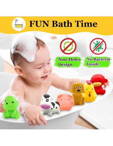 Juguetes de baño PARHILYAR 6 Piezas Flotantes para Bebés