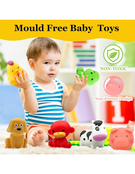 Juguetes de baño PARHILYAR 6 Piezas Flotantes para Bebés