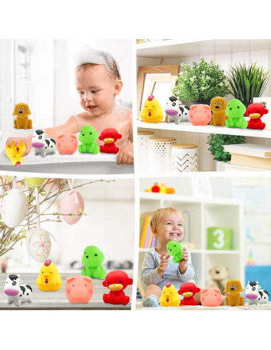Juguetes de baño PARHILYAR 6 Piezas Flotantes para Bebés