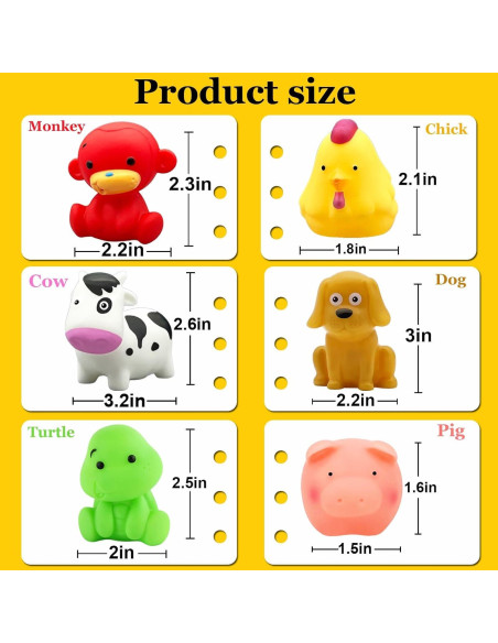 Juguetes de baño PARHILYAR 6 Piezas Flotantes para Bebés