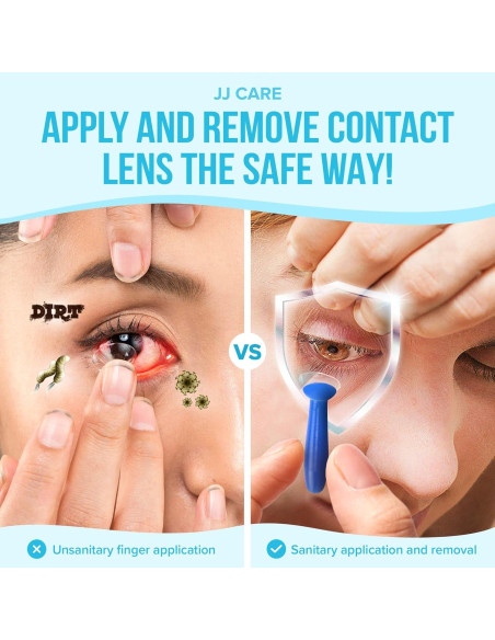 Aplicador y Quitador de Lentes de Contacto JJ CARE - Conjunto